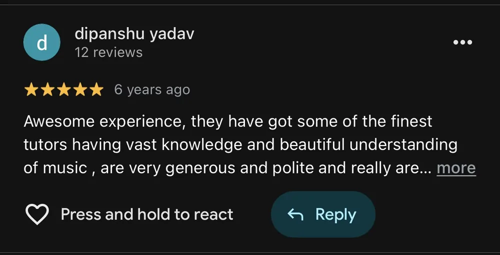 Real Google review from a Musicphonetics parent or student