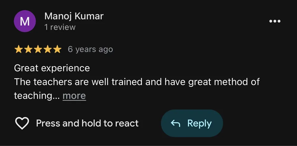 Real Google review from a Musicphonetics parent or student